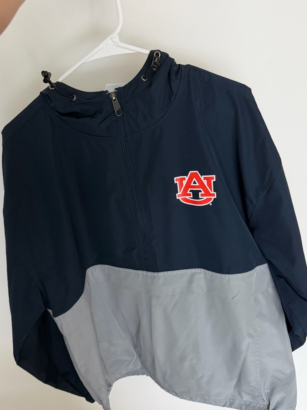 Champion Navy and Gray Auburn Pullover Rain Jacket